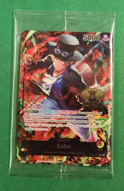 One Piece Second Anniversary Tournament Winner Leader Pack Ace Sabo Luffy Sealed - Image 1