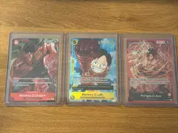 One Piece CCG | Monkey D Luffy OP07-109 | Dragon OP07-015 | Ace OP03-001 ALL NM - Image 1