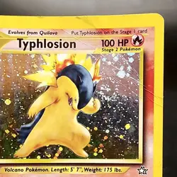 Typhlosion Holo 17/111 Neo Genesis WOTC Unlimited Rare Pokemon TCG Damaged ⭐ - Image 2