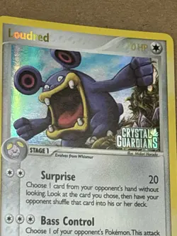 Loudred Pokemon TCG Crystal Guardians 23/100 Stamped Rare Reverse Holo - Image 2