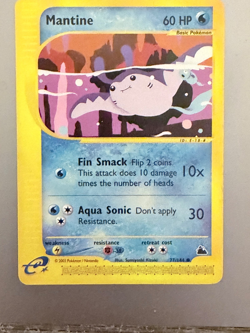 Mantine 77/144 Pokemon Skyridge 2003 WOTC e‑Reader Common Clean Never Played - Image 1