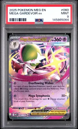 2025 POKEMON MEG EN-MEGA EVOLUTION #060 MEGA GARDEVOIR EX PSA 9 MINT (FREE S&H) - Image 1