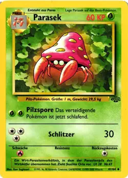 Pokemon TCG Parasect Parasect Uncommon Regular German LP 41/64 - Image 1
