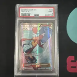 2016 Pokemon XY Skyla #122 Breakpoint Trainer Full Art PSA 9 Mint - Image 1