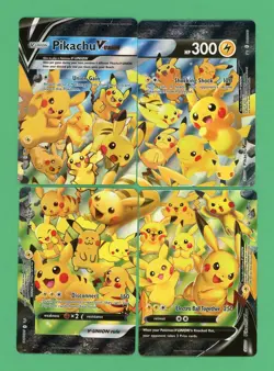 Pickachu V- Union Pokemon Sword & Sheild Promo Full Set SWSH139 - SWSH142 NM - Image 1