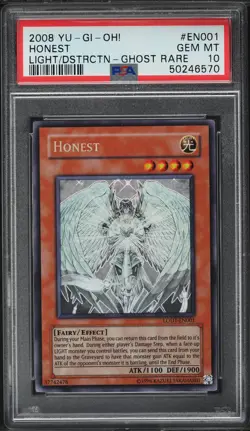 2008 YUGIOH LODT-EN001 HONEST GHOST RARE PSA 10 GEM MINT #50246570 - Image 1