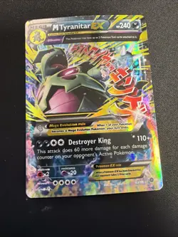 Pokemon TCG Mega M Tyranitar EX Holo Ultra Rare Card Ancient Origins 43/98 NM - Image 1