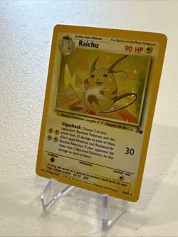 Pokemon TCG Raichu Fossil Holo Rare Card 14/62 Vintage 1999 - Image 3