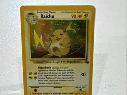 Pokemon TCG Raichu Fossil Holo Rare Card 14/62 Vintage 1999 - Image 5