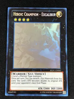 YUGIOH HEROIC CHAMPION EXCALIBUR REDU-EN041 GHOST NM - Image 1