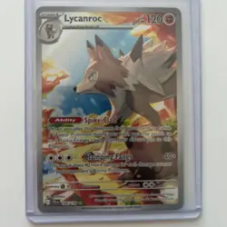 Pokemon TCG Lycanroc Illustration Rare Card 166/159 SV09 Journey Together NM - Image 1