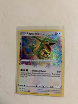 Pokemon Rayquaza Amzing Rare SWSH Vivid Voltage Card 138/185 NM Condition - Image 1