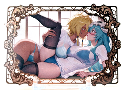 Goddess Story: Nelliel Tu & Tier Harribel #/100 Spicy Metal Anime Waifu Card - Image 2