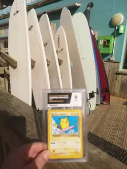 Surfing Pikachu Pokemon League 2000 Vintage Pokemon Trading Card Ace Grade 9 - Image 3