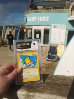 Surfing Pikachu Pokemon League 2000 Vintage Pokemon Trading Card Ace Grade 9 - Image 5