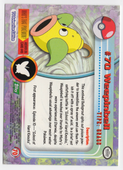 Weepinbell #70 Topps TV Animation Edition Pokemon Card - Image 2