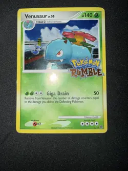 HOLO BLEED W/ SWIRL - Venusaur No.1 Pokemon Rumble Promo Holo Card English 2009 - Image 1