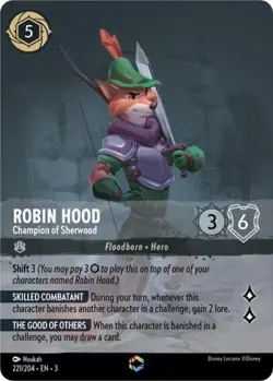 Lorcana Robin Hood - Champion of Sherwood (Alternate Art) NM Holofoil - Image 1