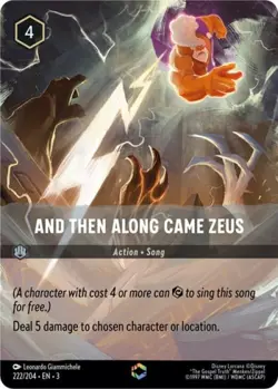 Lorcana And Then Along Came Zeus (Alternate Art) NM Holofoil Into the Inklands - Image 1