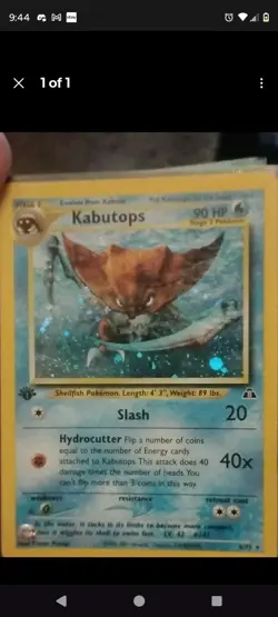 Kabutops Neo Discovery Holo Card 6/75 - Image 1