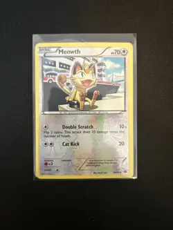 Pokemon card MEOWTH 80/99 Reverse Holo Next Destinies LP - Image 1