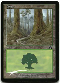 MTG Forest () FOIL L Mercadian Masques 349 MP - Image 1
