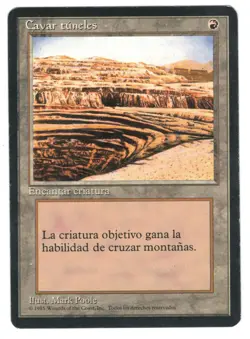►Magic-Style◄ MTG - Burrowing (Stip Mine) - Spanish 4th FBB MISPRINT - Good - Image 1