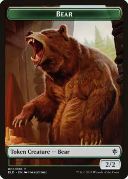 MTG Bear Full Art ** Throne of Eldraine Tokens ** English (NM) - Image 1