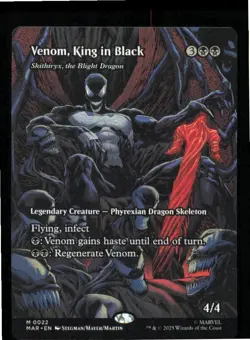 Venom King in Black Skithiryx the Blight Dragon Borderless Marvel Universe MTG - Image 1