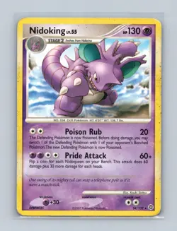 Nidoking 34/132 Rare Secret Wonders Pokemon Moderately Played - Image 1