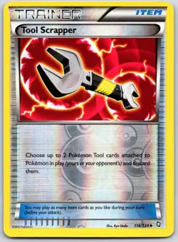 POKEMON DRAGONS EXALTED TOOL SCRAPPER 116/124 UNCOMMON REVERSE HOLO LP - Image 1