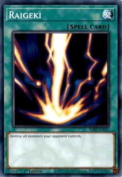 Raigeki - YuGiOh SDBT-EN025 - Common 1st Edition - NM - Image 1