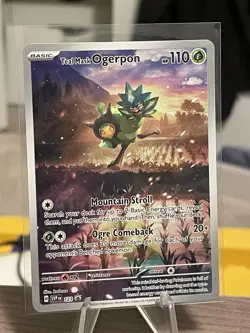 Pokemon Teal Mask Ogerpon SVP123 Black Star Promo Full Art NM - Image 1