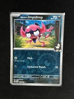 Pokemon - Marnie's Impidimp 134/182 - Destined Rivals Reverse Holo - NM - Image 1