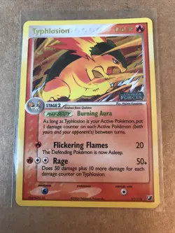 Pokemon Typhlosion 17/115 STAMPED Reverse Holo EX Unseen Forces NM PSA ReadyU - Image 1