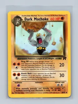 Dark Machoke 40/82 Uncommon Team Rocket Pokemon Unlimited Lightly Played - Image 1