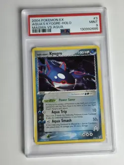 Pokemon Team Aqua's Kyogre EX 3/95 Team Magma vs Aqua Holo Rare PSA 9 - Image 1