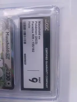 Pokemon TCG 2023 Maushold EX 155/182 Holo Paradox Rift CGC Graded Mint 9 - Image 2