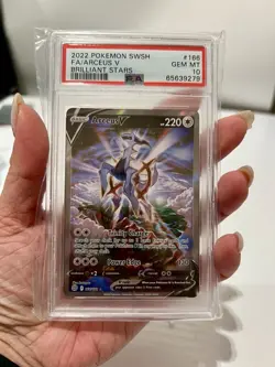 2022 POKEMON SWORD & SHIELD BRILLIANT STARS #166 FULL ART/ARCEUS V PSA 10 - Image 3