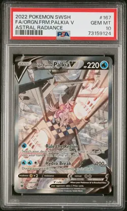 2022 Pokemon Sword & Shield Astral Radiance Fa/Orgn.Frm.Palkia V PSA 10 - Image 1