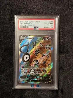 Pokemon Unown V Silver Tempest 177 Psa 10 - Image 1