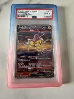 2023 POKEMON SWORD & SHIELD CROWN ZENITH #GG41 FULL ART/RAIKOU V PSA 10 - Image 1