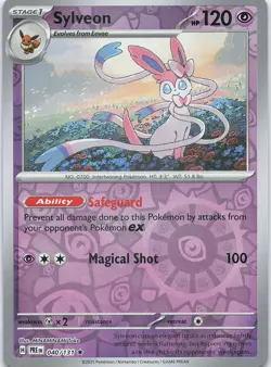 SYLVEON 040/131 R PRISMATIC EVOLUTIONS POKEMON REVERSE HOLO LP - Image 1