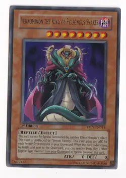 1996 Yu-Gi-Oh! Vennominon the King of Poisonous Snakes #TAEV-EN014 1st Edition - Image 1