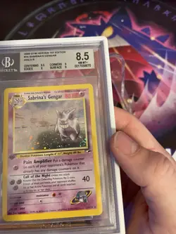 2000 Gym Hero’s 1st Ed Sabrina’s GENGAR BGS 8.5 NM-MT+ (Swirl) Pokemon - Image 2