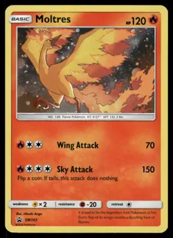 Moltres - SM143 Holo Promo Sun & Moon Promo Pokemon Holo Near Mint - Image 1