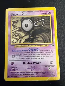 Unown F 48/75 Neo Discovery Pokemon TCG MP Condition Non-Holo - Image 1