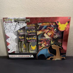Pokemon Celebrations Lance's Charizard V Collection Box Sealed 6 Packs - Image 1