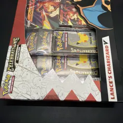 Pokemon Celebrations Lance's Charizard V Collection Box Sealed 6 Packs - Image 5