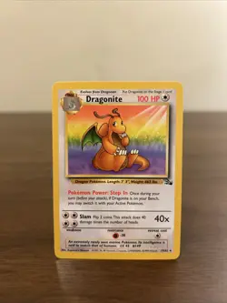 Pokemon TCG Dragonite 19/62 Fossil Non-Holo Rare NM - Image 5